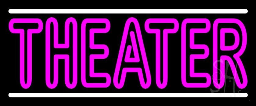 Pink Double Stroke Theatre LED Neon Sign