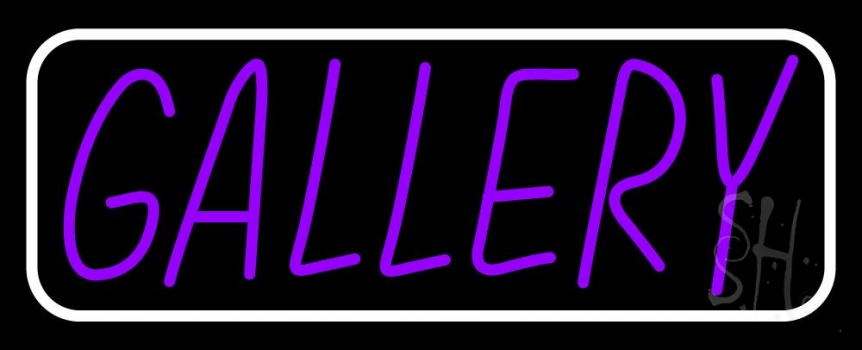 Purle Gallery With Border LED Neon Sign