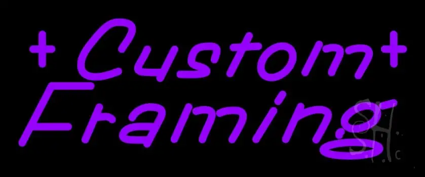 Purple Custom Framing 1 LED Neon Sign