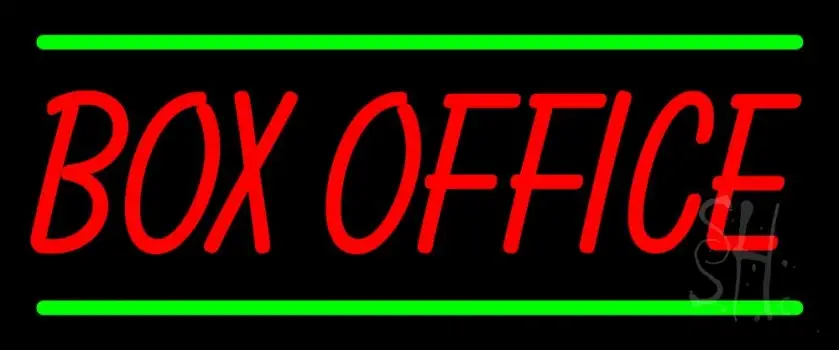 Red Box Office Green Lines LED Neon Sign