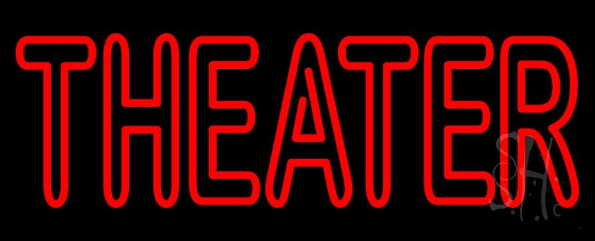 Red Double Stroke Theatre LED Neon Sign
