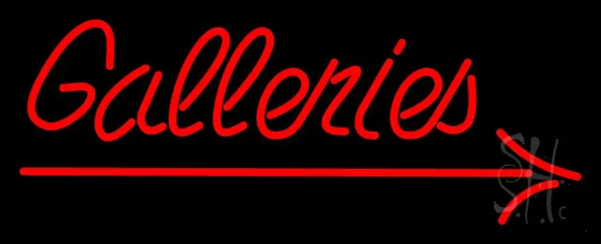Red Galleries LED Neon Sign