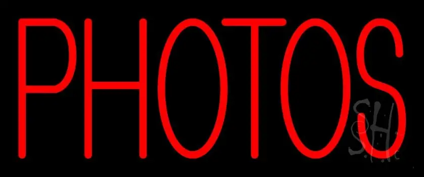 Red Photos Block LED Neon Sign