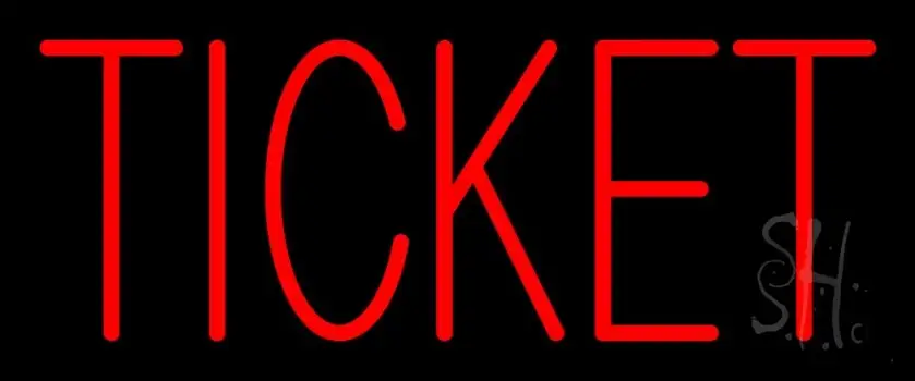 Red Ticket LED Neon Sign