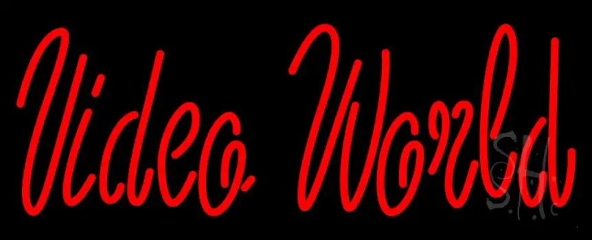 Red Video World LED Neon Sign