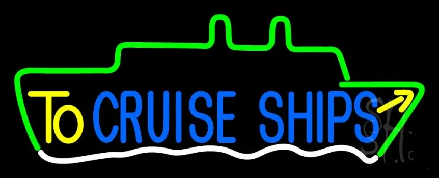 To Cruise Ships Block LED Neon Sign