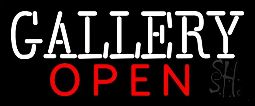 White Gallery Open LED Neon Sign