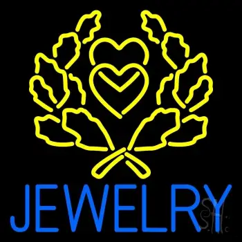 Blue Jewelry Block Logo LED Neon Sign
