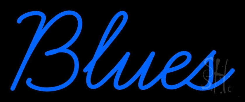 Blues Cursive 1 LED Neon Sign