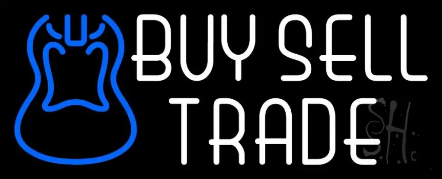 Buy Sell Trade Guitar 1 LED Neon Sign