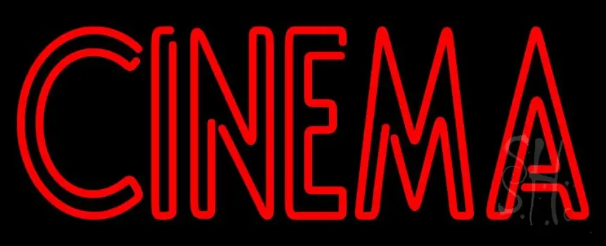 Double Stroke Red Cinema LED Neon Sign