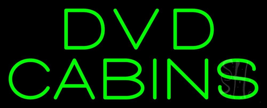 Green Dvd Cabins 2 LED Neon Sign