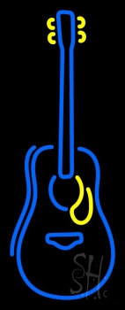 Blue Guitar Logo LED Neon Sign