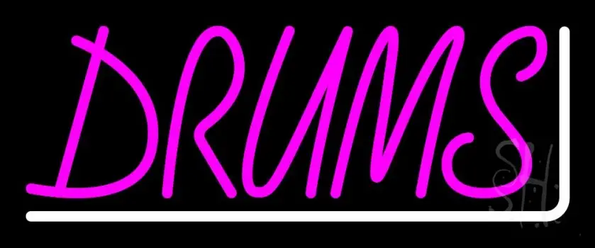 Pink Drums 2 LED Neon Sign