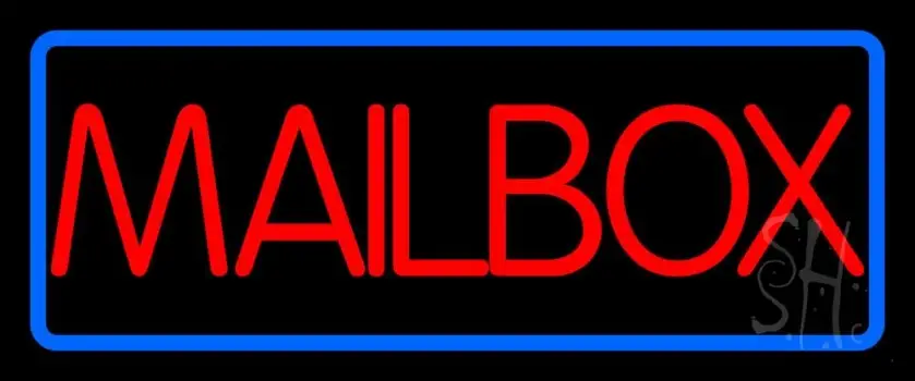 Red Mailbox LED Neon Sign