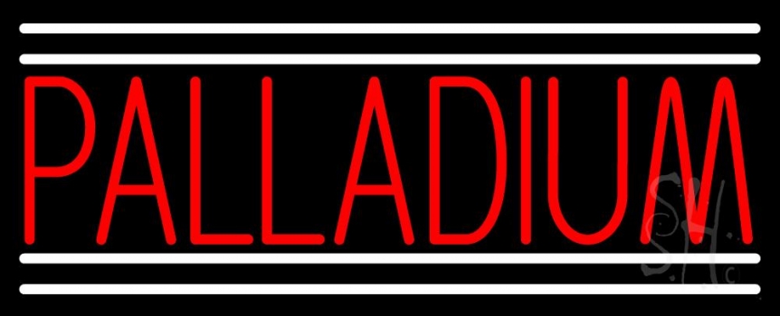 Red Palladium White Line LED Neon Sign
