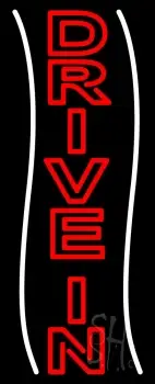 Vertical Red Drive In LED Neon Sign