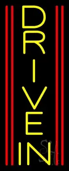 Yellow Vertical Drive In LED Neon Sign