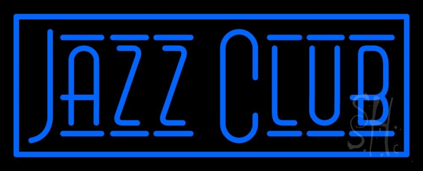 Blue Jazz Club Block LED Neon Sign