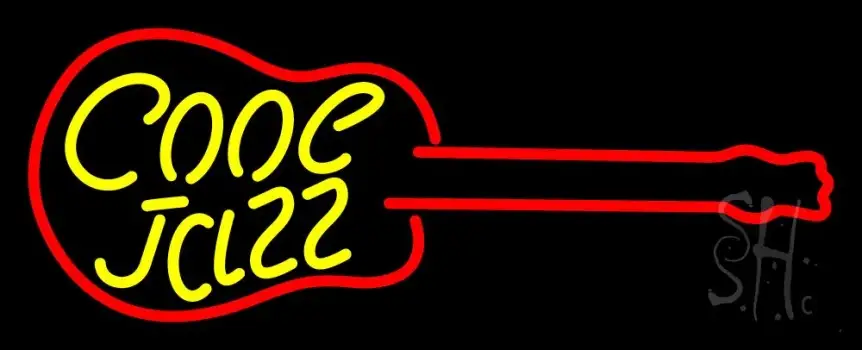 Cool Jazz Guitar 2 LED Neon Sign