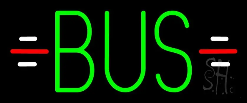 Green Bus LED Neon Sign
