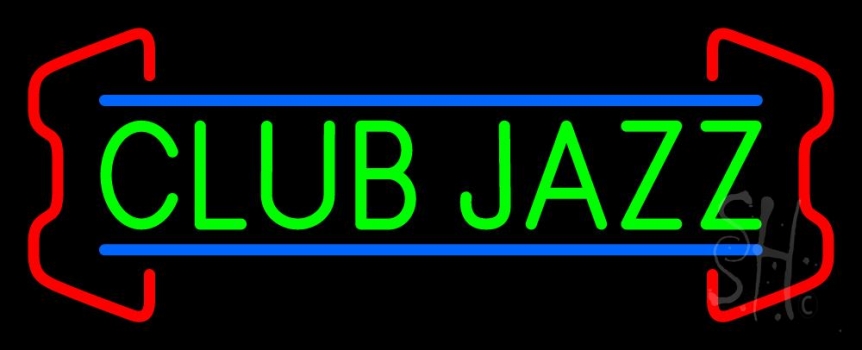 Green Club Jazz Block 2 LED Neon Sign