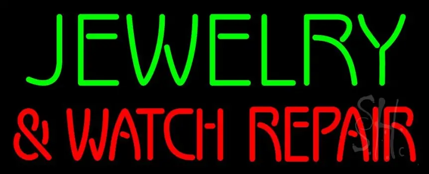 Green Jewelry Red And Watch Repair Block LED Neon Sign