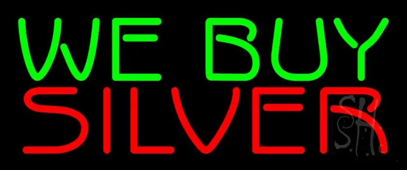 Green We Buy Red Platinum LED Neon Sign