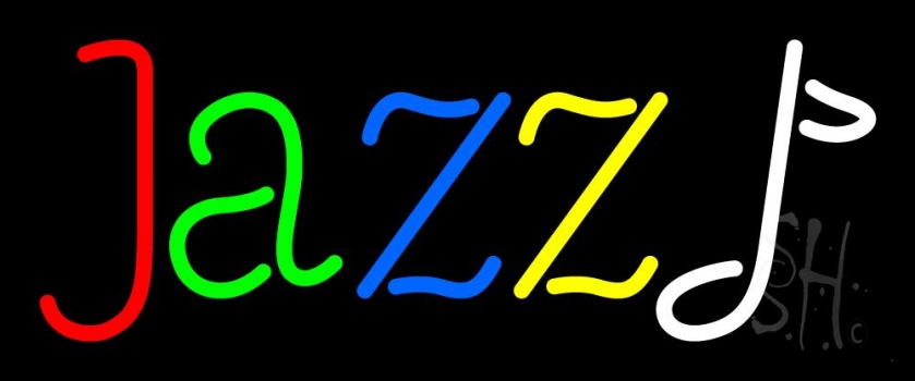 Jazz Multicolor And White Note LED Neon Sign