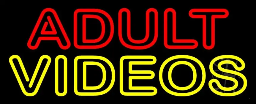 Red Adult Yellow Videos LED Neon Sign