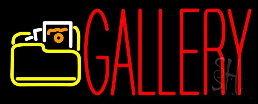 Red Gallery With Logo LED Neon Sign