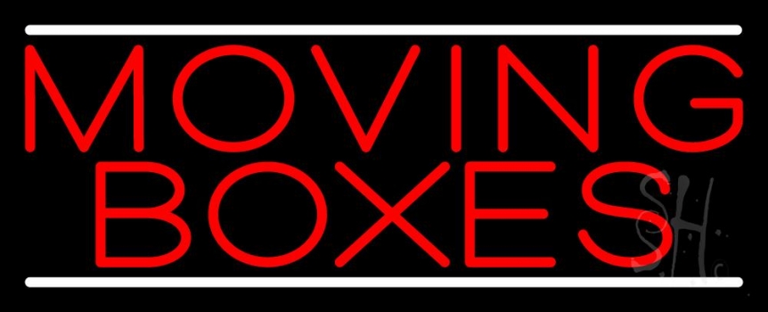 Red Moving Boxes LED Neon Sign