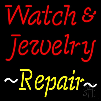 Red Watch And Jewelry Yellow Repair LED Neon Sign