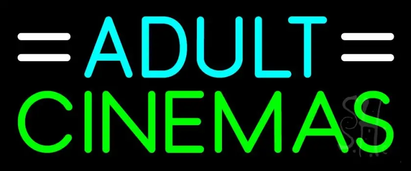 Turquoise Adult Green Cinemas LED Neon Sign