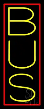 Vertical Yellow Bus LED Neon Sign