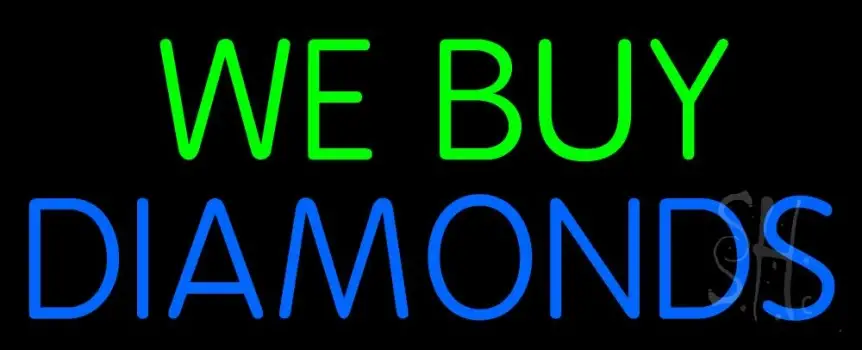 We Buy Diamonds LED Neon Sign