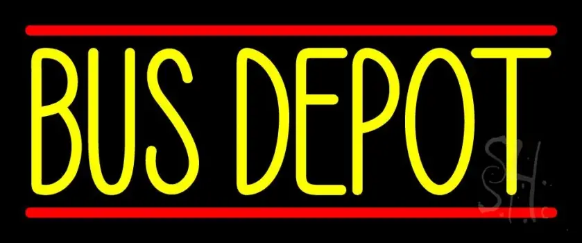 Yellow Bus Depot LED Neon Sign