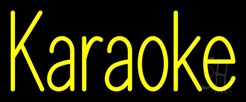 Yellow Karaoke 1 LED Neon Sign