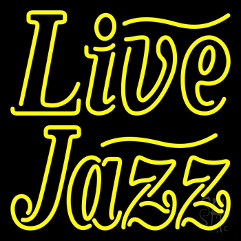 Yellow Live Jazz LED Neon Sign