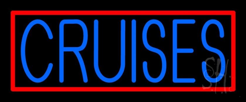 Blue Cruises With Red Border LED Neon Sign