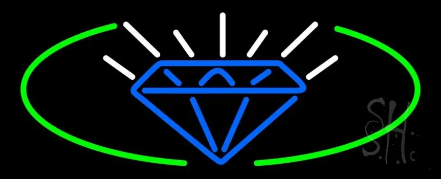 Blue Diamond Logo LED Neon Sign