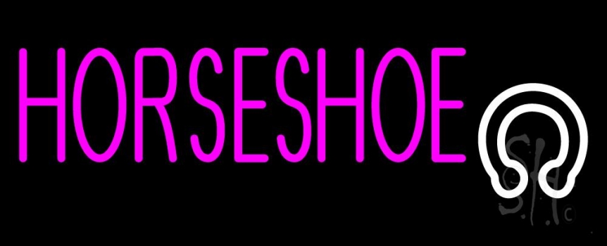 Horseshoe With Logo LED Neon Sign
