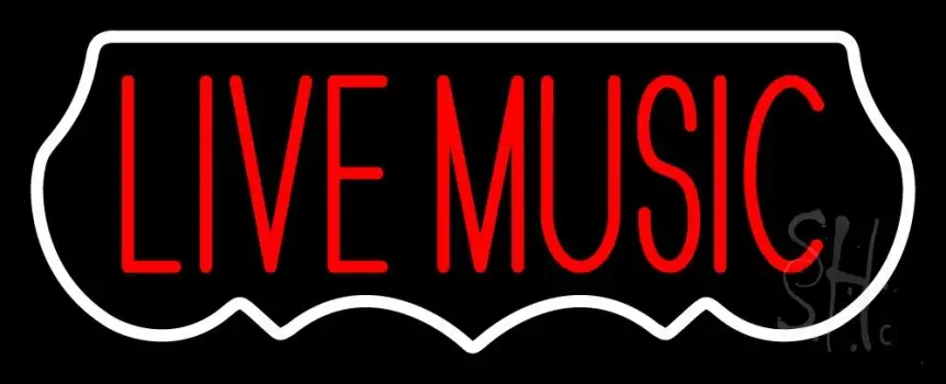 Live Music Red 1 LED Neon Sign