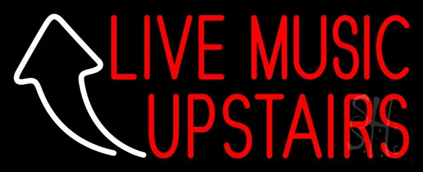 Live Music Upstairs 1 LED Neon Sign
