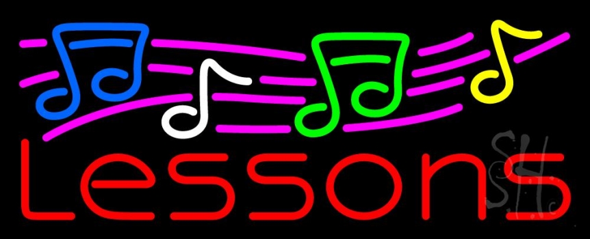 Music Lessons 1 LED Neon Sign