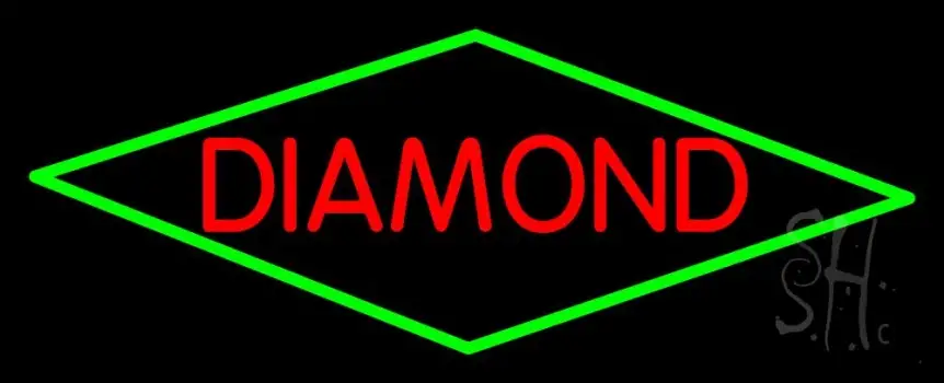 Red Diamond Block LED Neon Sign
