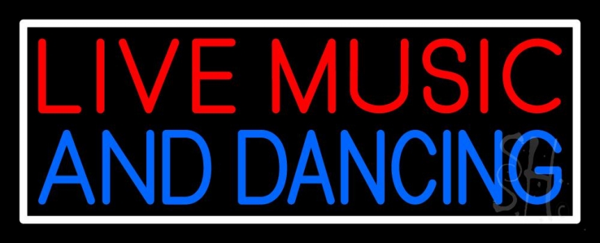 Red Live Music Blue And Dancing 2 LED Neon Sign