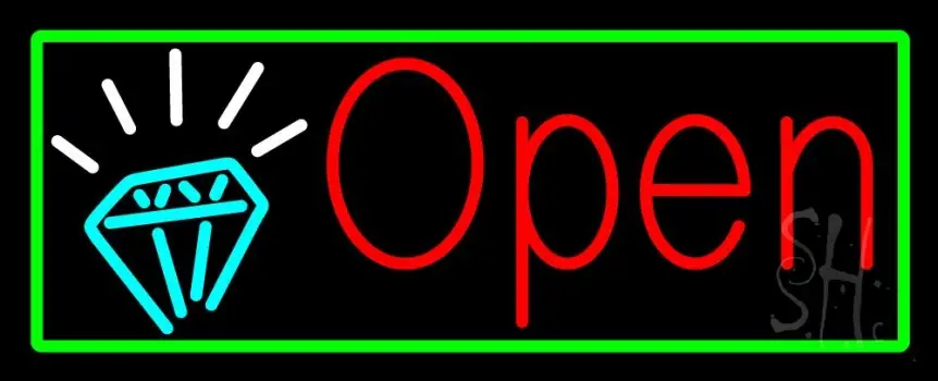Red Open Diamond LED Neon Sign
