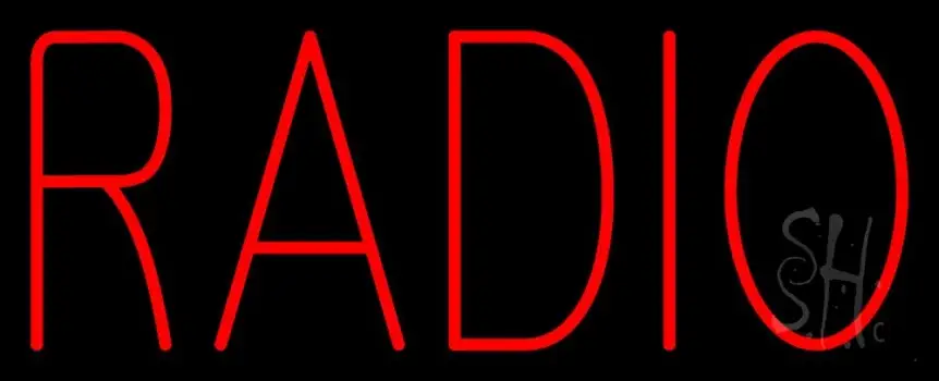 Red Radio Music LED Neon Sign