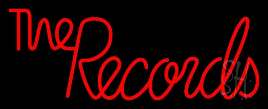 Red The Records LED Neon Sign